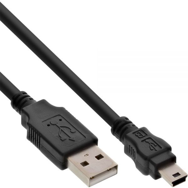 InLine 33107M cavo USB USB A Mini-USB B Nero