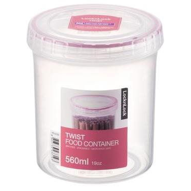 LOCK TWIST ÉLELMISZERTÁROLÓ DOBOZ KEREK, 560 ML (LLS122)
