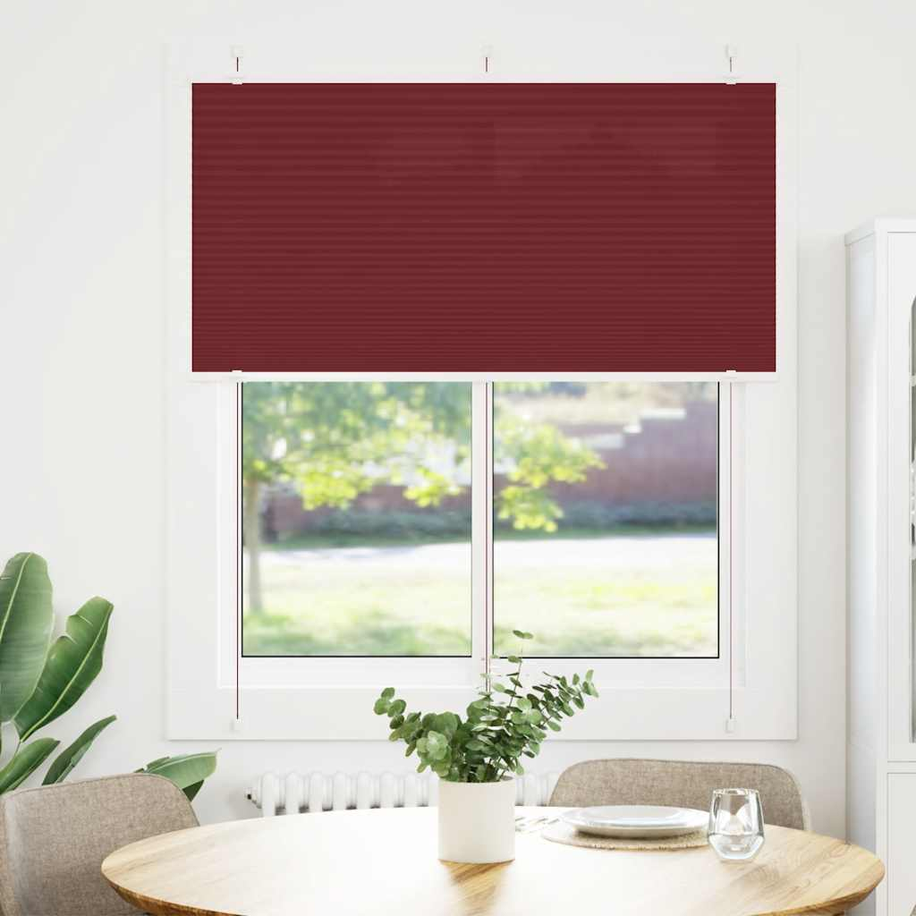 pliszírozott redőny Bordeaux piros 120x150 cm szövetszélesség (4015249)