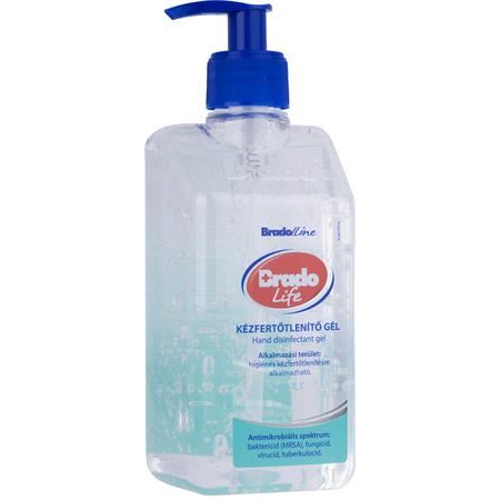 Bradolife pumpás kézfertőtlenítő gél 500ml (20795) (brado20795)