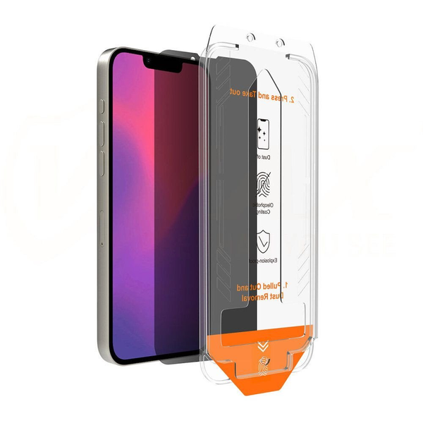 4Smarts Second Glass Privacy Apple iPhone 16e / 14 / 13 / 13 Pro kijelzővédő üvegfólia szett felhelyező kerettel, 10db (4S541425)