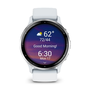 Смарт часовник Garmin Venu 3, GPS, Wi-Fi, силиконова каишка, 45 mm, Silver/Whitestone