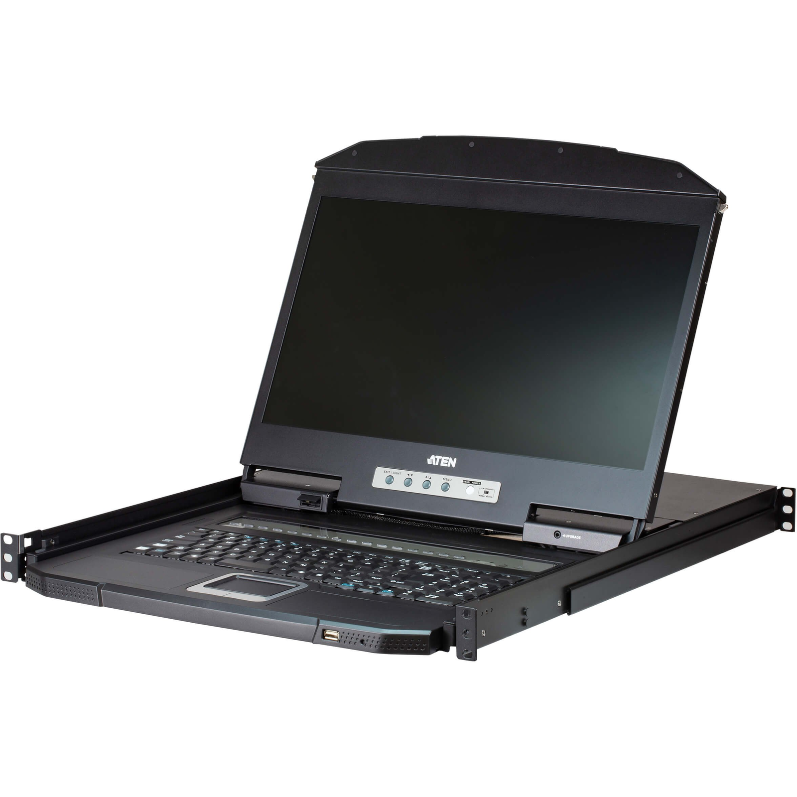 ATEN CL3108 rack konzol 47 cm (18.5") 1366 x 768 pixelek Fém, Műanyag Fekete 1U (CL3108NX-US)