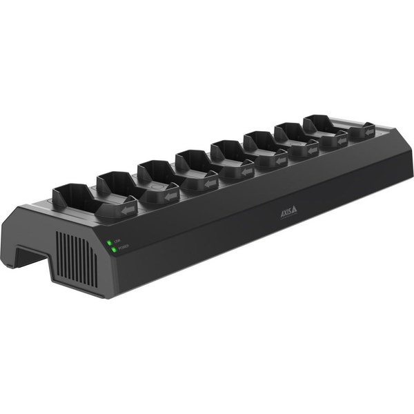  Axis Axis W701 Mk II - Station zum Laden und Synchronisieren - 120 Watt - 8 Ausgabeanschlussstellen (Steckverbinder fur Bodycam) - schwarz NCS S 9000-N - Europa - fur AXIS W101, W101 Body Worn Camera, W120, W800