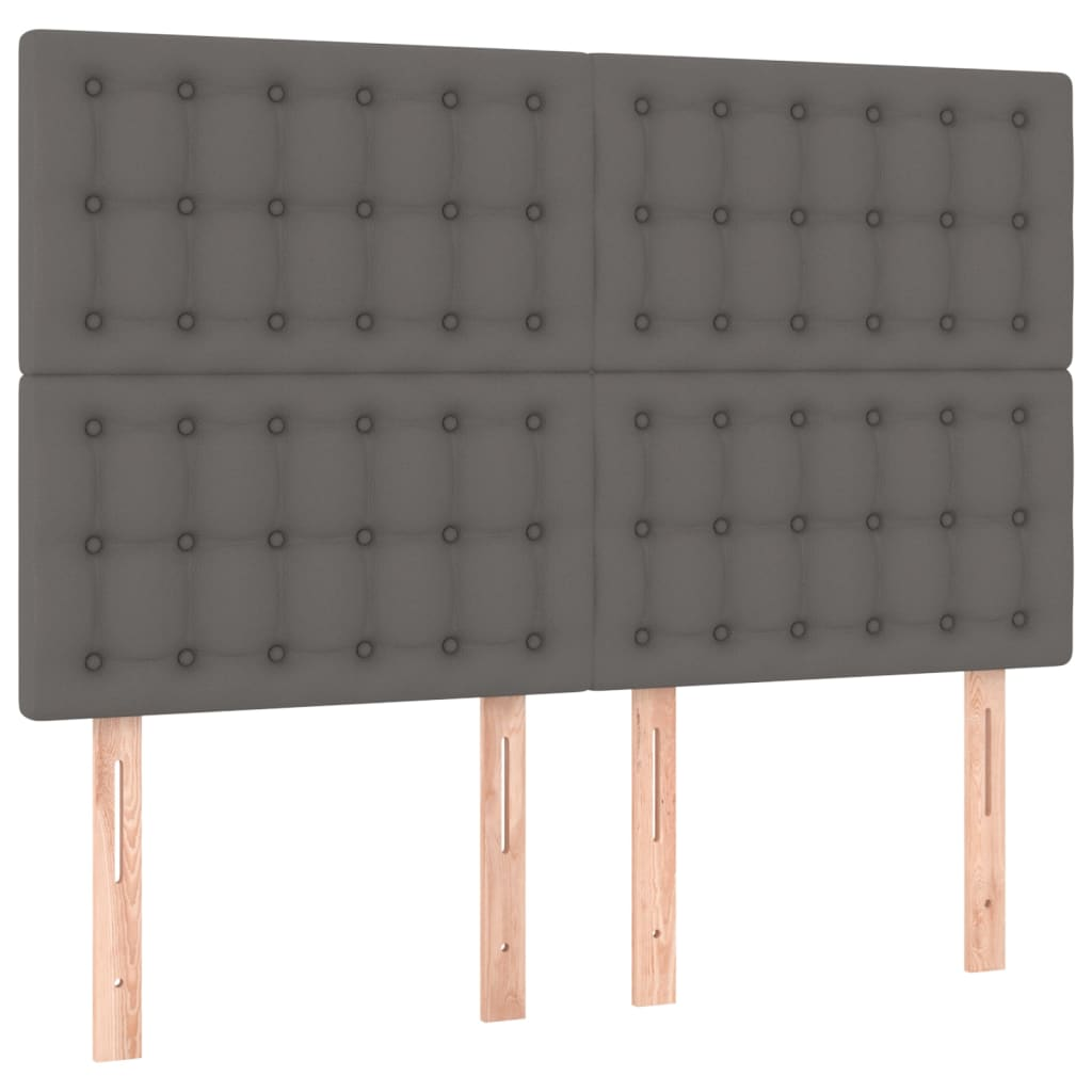 4 db szürke műbőr fejtámla 72 x 5 x 78/88 cm (3116426)