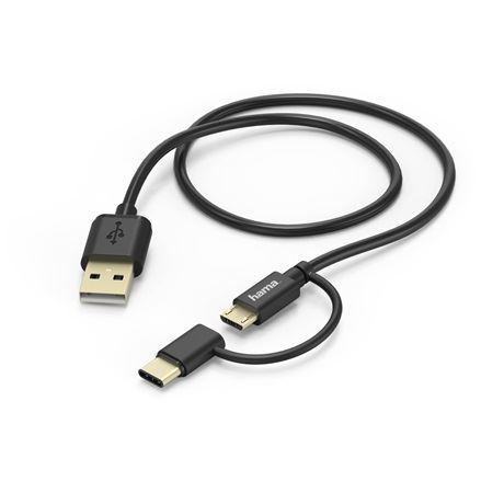 Hama 178327 cavo USB USB 2.0 1 m USB A Micro-USB A 0,48 Gbit/s Nero