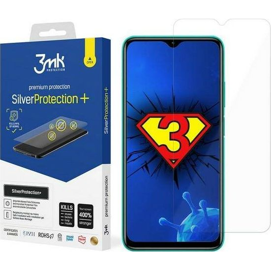 Folie protectie 3MK Silver Protection + pentru Xiaomi Redmi 9T, Antimicrobian, Regenerabil, Transparent