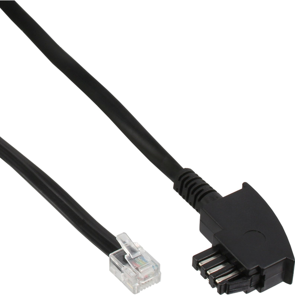 InLine 18801B telefonkabel 1 m Sort