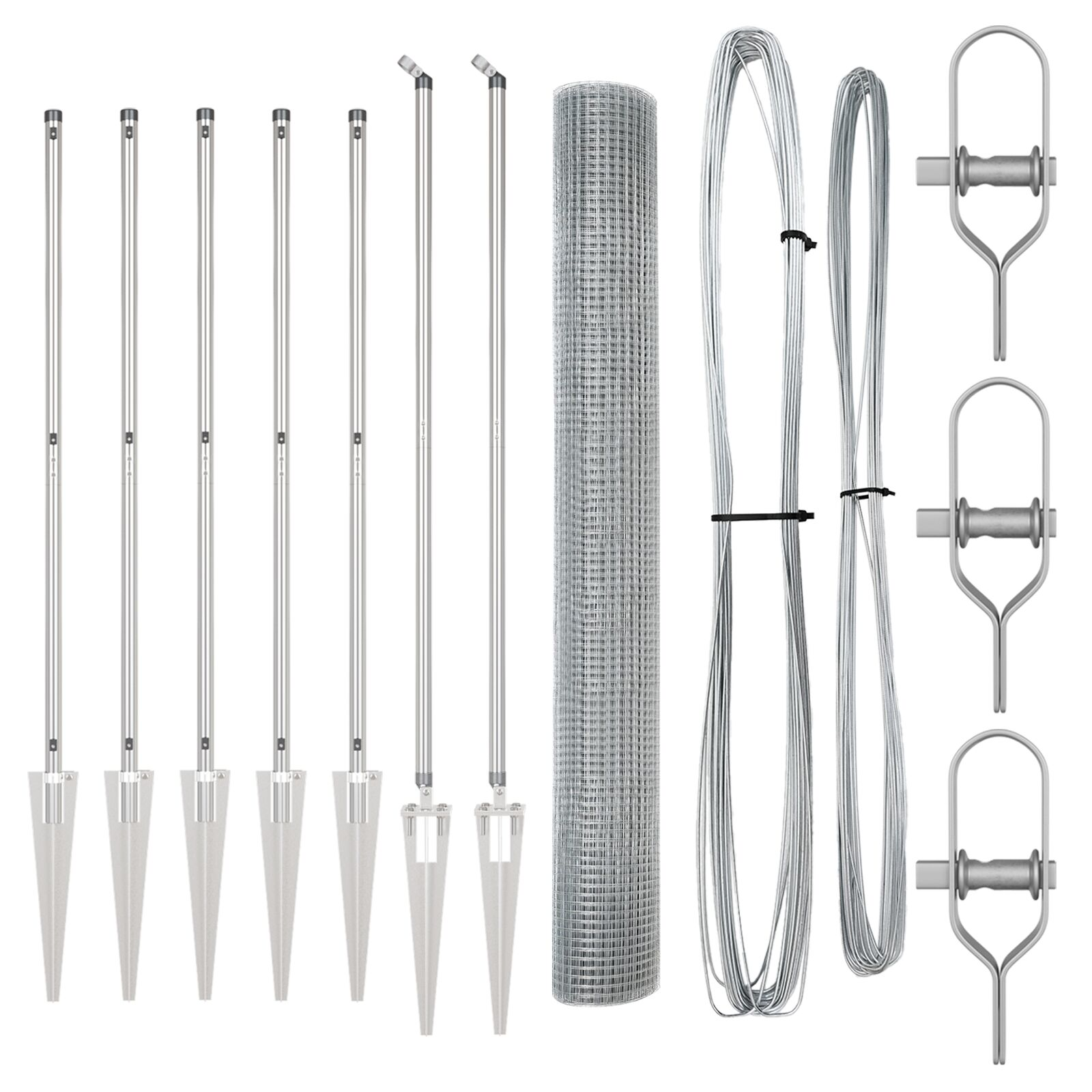 Horganyzott Drótkerítés 7 szegecses poszttal 1.2x10 m Horganyzott acél (3351930)