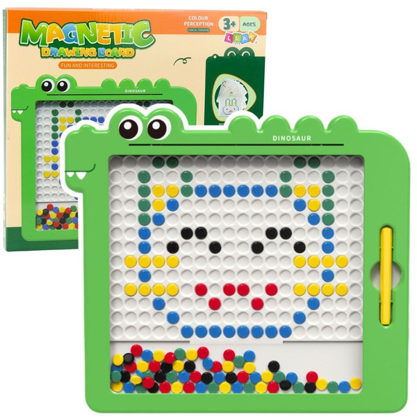 Mágneses Tábla Kirakó Mozaik Dinoszaurusz Zöld Kártyák 20 Minta- 25147