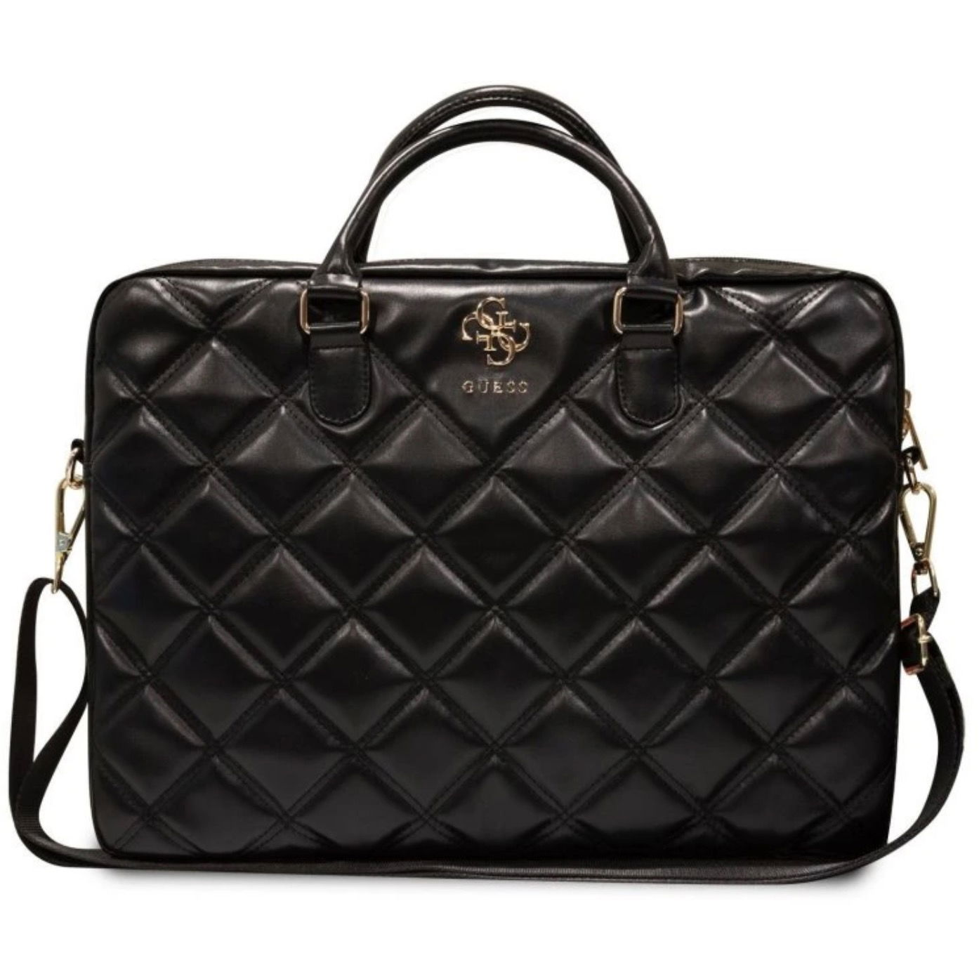 Guess PU Quilted 4G Metal Logo 15 / 16" fekete laptop táska (GUCB15ZPSQSSGK)