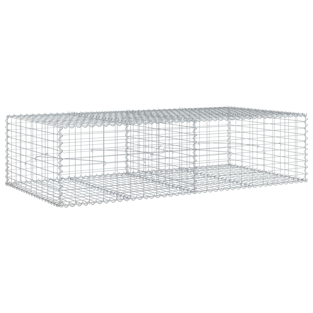 horganyzott vas gabion kosár fedéllel 200 x 100 x 50 cm (3295179)