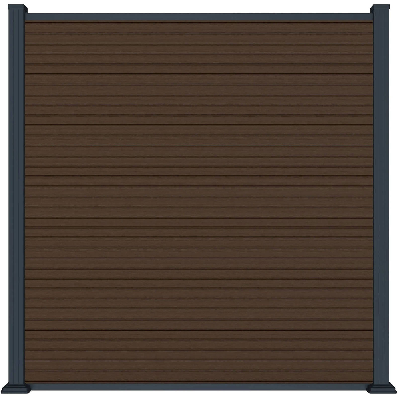 Rojaplast Modern WPC kerítéspanel, 180×180 cm, végzáró elemekkel, teak (8595226713916)