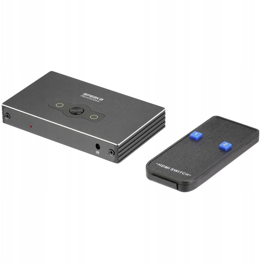 SpeaKa Professional SP-HSW-300 2 port HDMI switch Ultra HD-re alkalmas 7680 x 4320 pixel (SP-10474508)