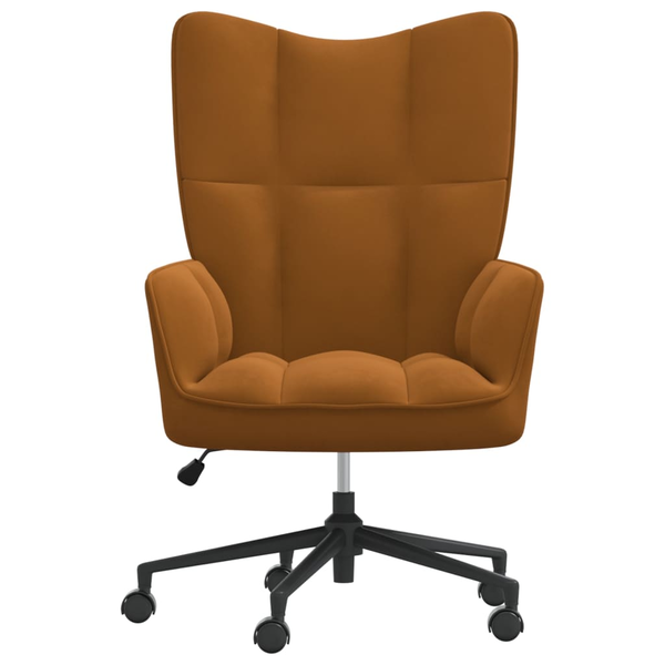 Релаксиращ Стол vidaXL, Кадифе, Кафяв,61.5 x 69 x 94.5-102cm