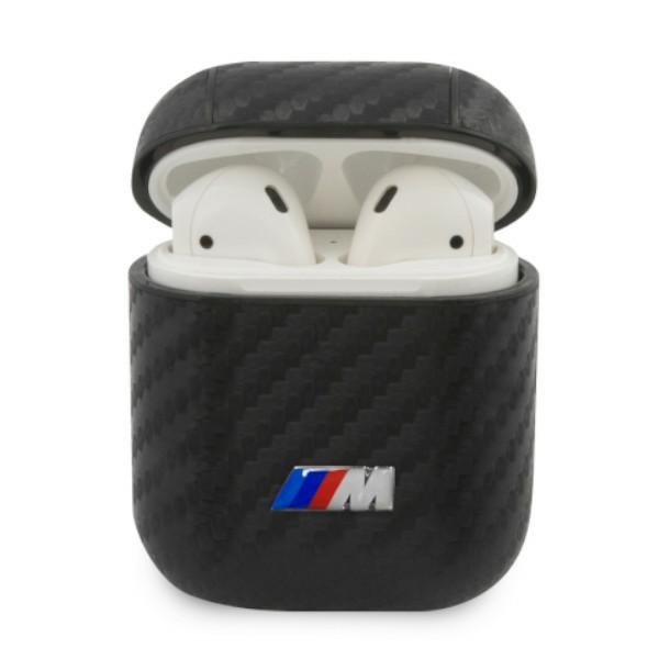 BMW PU Carbon M Collection Apple AirPods szilikon tok, karbon fekete