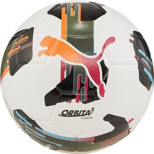 Puma Piłka nożna Orbita 5 Fusion biało-pomarańczowo-czarna 84331 01 5
