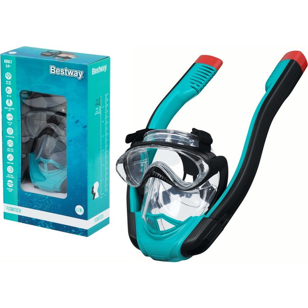 Bestway 24058 / 23 duikbril Silicone Zwart, Rood, Transparant, Turkoois Volwassene