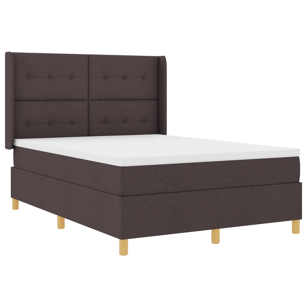 Boxspring Ágy Matrac Esernyő Barna 160x200 cm Szövet