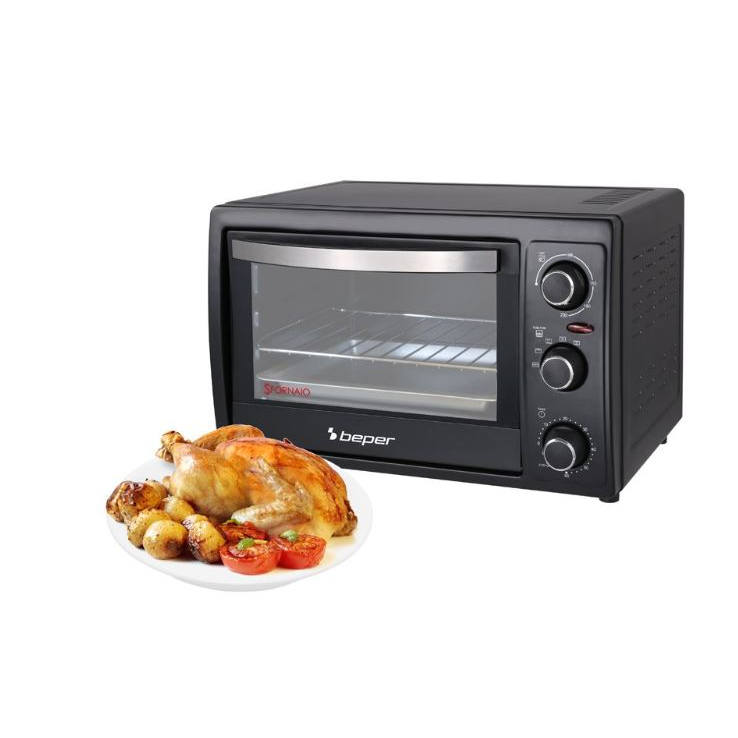 Beper 90.884 Elektromos mini sütő 30L 1300 Watt - Fekete (90.884 FEKETE)