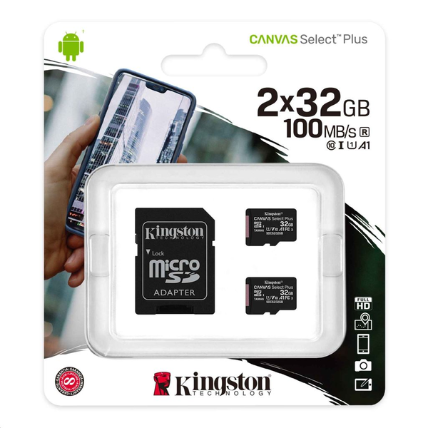 Kingston Technology Canvas Select Plus 32 GB MicroSDHC UHS-I Trieda 10