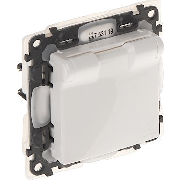 Legrand Valena Life 2P+F csatlakozóaljzat biztonsági zsaluval, csapófedéllel (LE-753119)