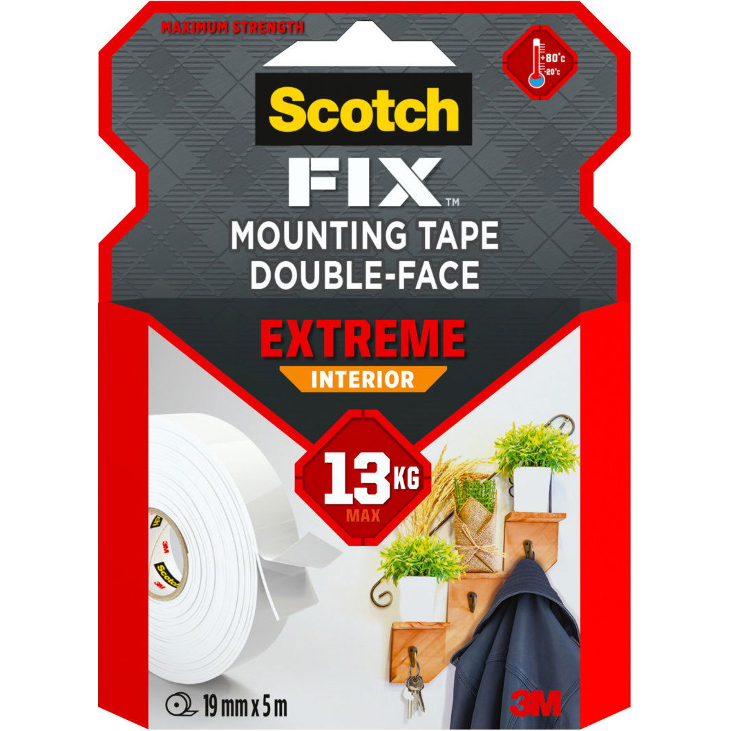 3M Scotch-FIX™ Extrém erős beltéri kétoldalas rögzítőszalag PGS05-1950-P, 19 mm × 5 m (7100263336)