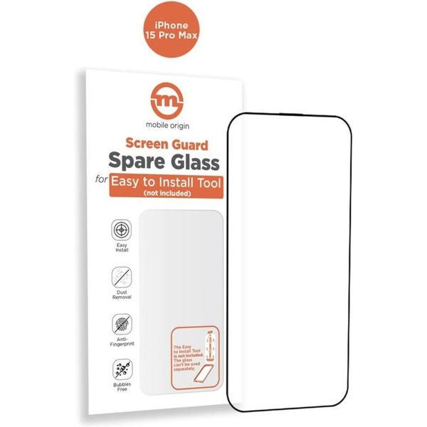 Mobile Origin Orange Screen Guard Spare Glass Apple iPhone 15 Pro Max Edzett üveg kijelzővédő