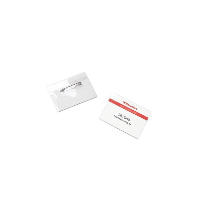 Office Depot 90x60mm névkitűző és tartó (50 db/csomag) (1521381)
