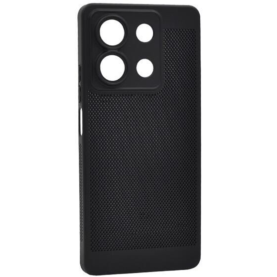 Gigapack Xiaomi Redmi Note 13 5G légáteresztő, lyukacsos műanyag tok fekete (GP-154103) (GP-154103)