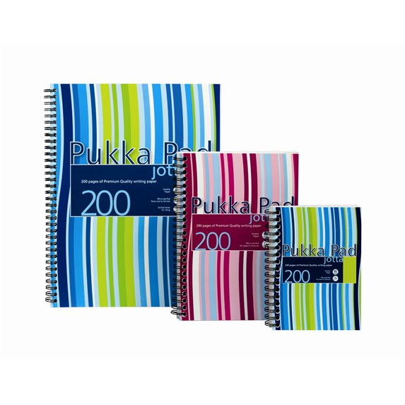 Pukka Pad Stripe 100 lapos A5 vonalas spirálfüzet (A15552021/JP021-LINED)