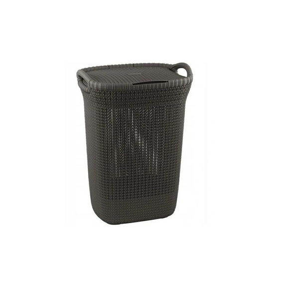 Volně stojící koš na prádlo Curver 57l odstíny hnědé a béžové