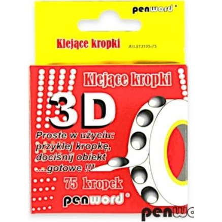 Penword Ragasztópöttyök 75 db 3D rögzítő átlátszó
