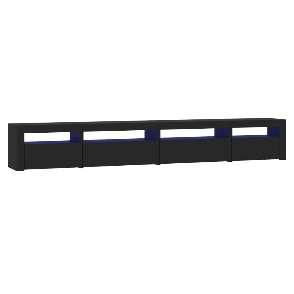 fekete TV-szekrény LED-világítással 270x35x40 cm (3152747)