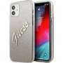 Guess PC/TPU Vintage Apple iPhone 12 mini съвместим калъф със заден капак, градиентно златисто