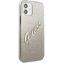 Guess PC/TPU Vintage Apple iPhone 12 mini съвместим калъф със заден капак, градиентно златисто