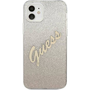 Guess PC/TPU Vintage Apple iPhone 12 mini съвместим калъф със заден капак, градиентно златисто