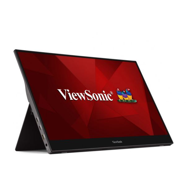 Viewsonic TD1655 computerskærm 39,6 cm (15.6") 1920 x 1080 pixel Fuld HD LED Berøringsskærm Multibruger Sort, Sølv