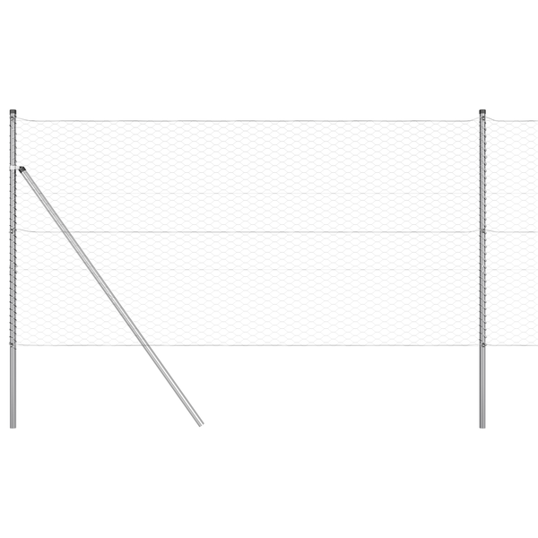 Kerítés Szett 2 Darab Horganyzott acél 25 x 1,2 m Tartós