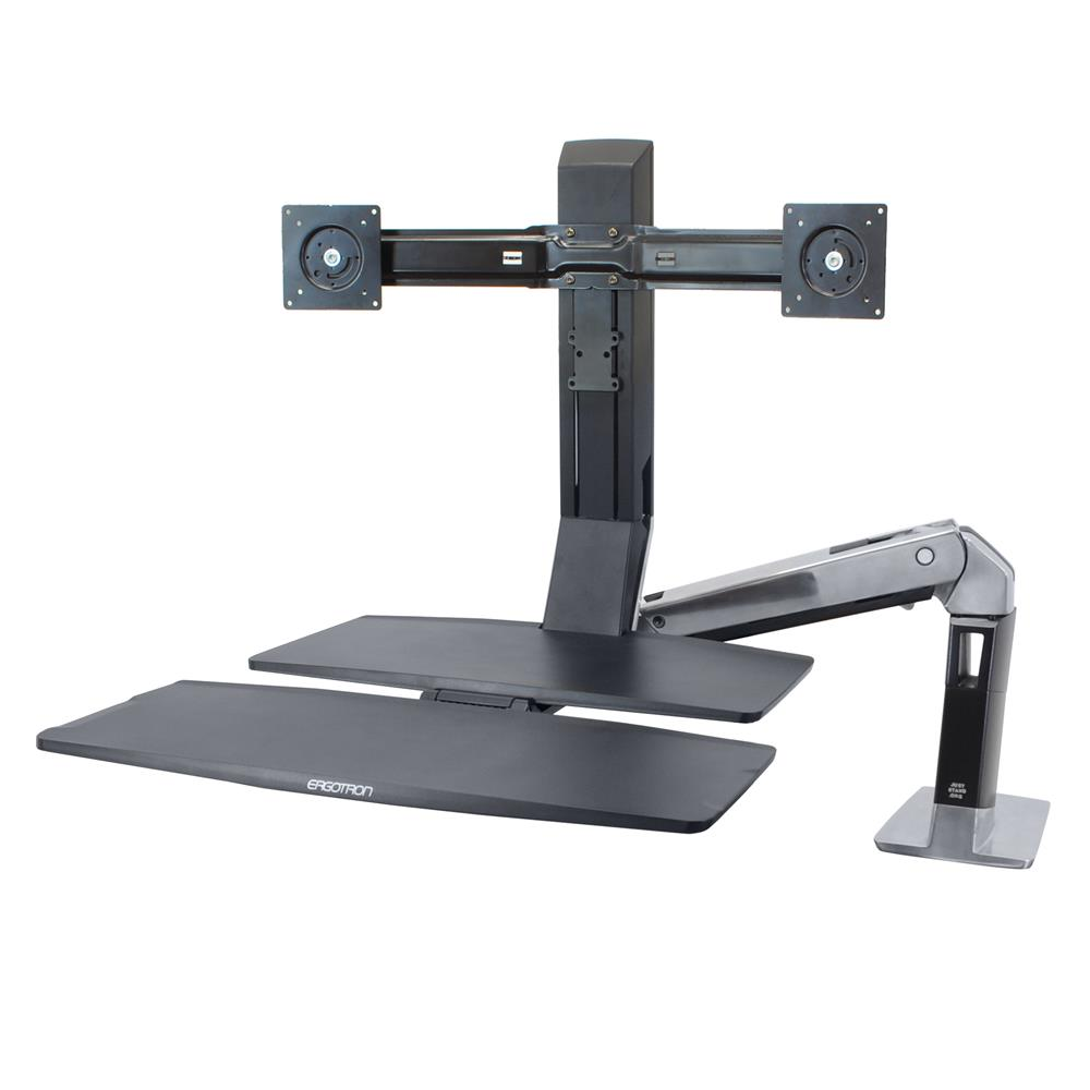 Ergotron 24-316-026 24" LCD TV/Monitor asztali tartó - Fekete (2 kijelző) (24-316-026)