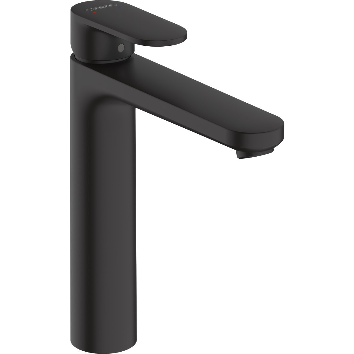 Hansgrohe Vernis Blend ComfortZone 190, Matt Fekete, Álló, Magasított, Egykaros Mosdócsaptelep, Lefolyógarnitúra Nélkül, Átfolyós Vízmelegítőkhöz Alkalmas (71582670)