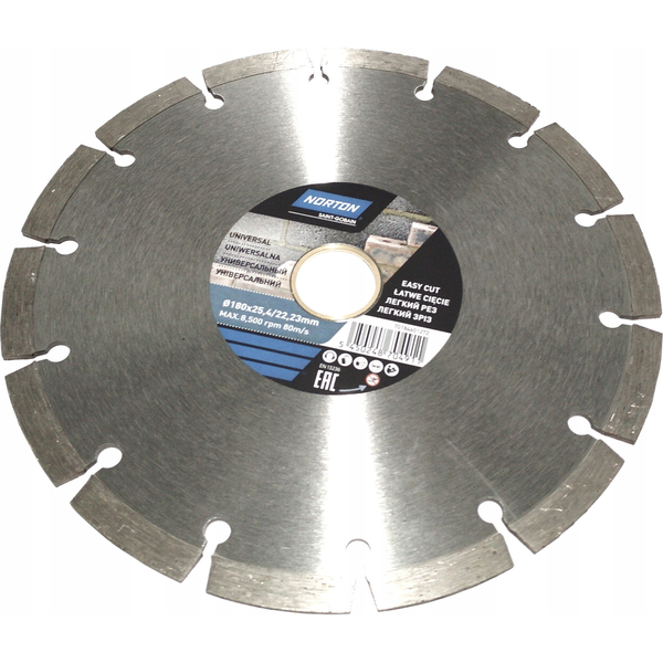 Norton Clipper TARCZA DIAMENTOWA 180x25,4mm SEGMENTOWA STANDARD UNIVERSAL NORTON - 70184601272