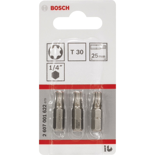 Bosch 2 607 001 622 punta per cacciavite 3 pz