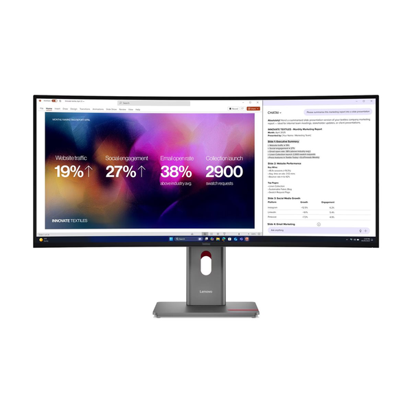 Lenovo ThinkVision P40WD-40 computerskærm 100,8 cm (39.7") 5120 x 2160 pixel LCD Sort