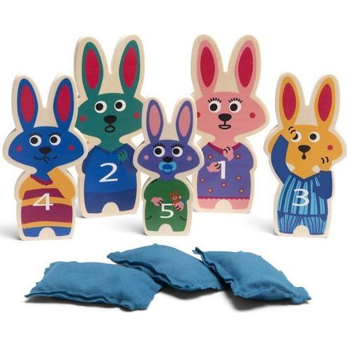 BS Toys Nyuszi Dobójáték Fa Ügyességi Játék (8717775443810)