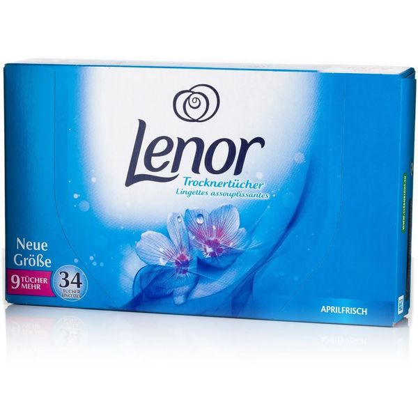 Lenor Trocknertücher Aprilfrisch illatosító kendő szárítógépbe 34db (8001090747723)