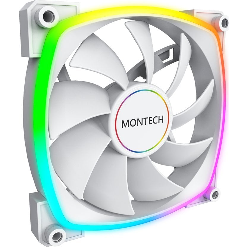 Montech AX120 120mm PWM RGB Rendszerhűtő ventilátor - Fehér (AX120 PWM W)