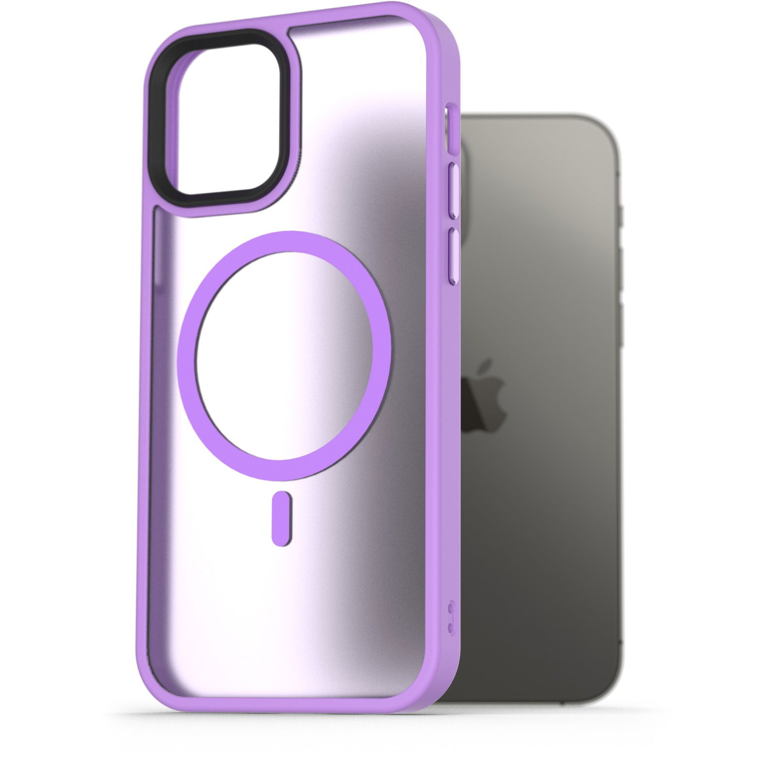AlzaGuard Matte Case iPhone 12/12 Pro MagSafe világoslila tok (AGD-PCMM29V)
