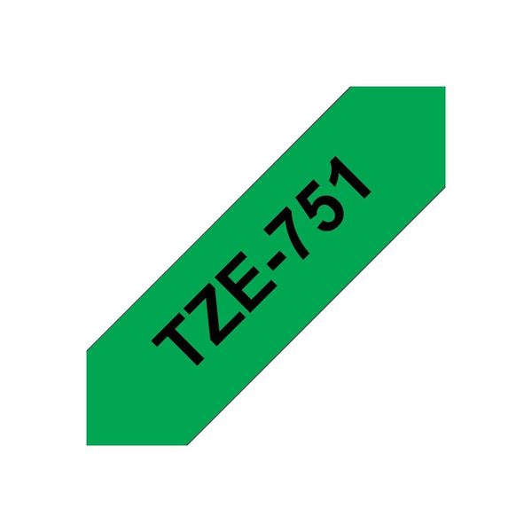 Brother TZe-751 benzi pentru etichete Negru pe verde