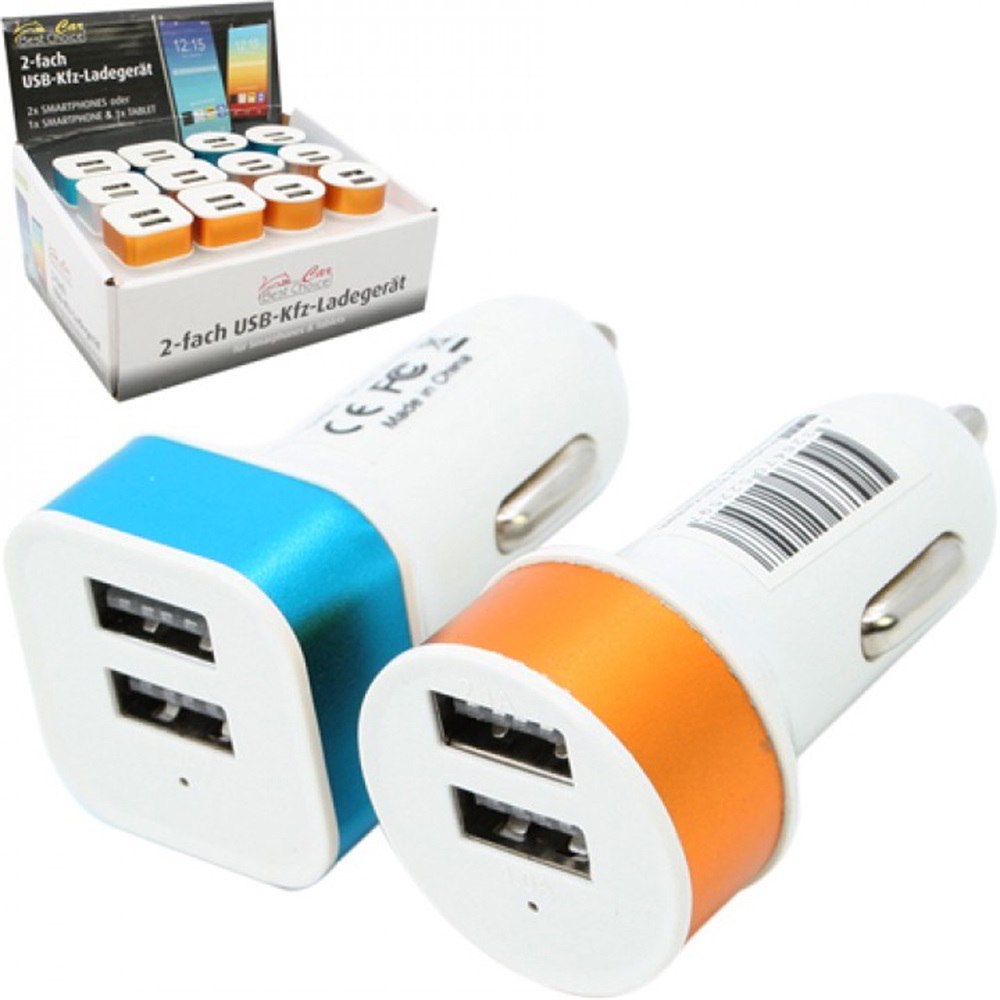PRC Mini autós USB töltő - Fehér (52259)